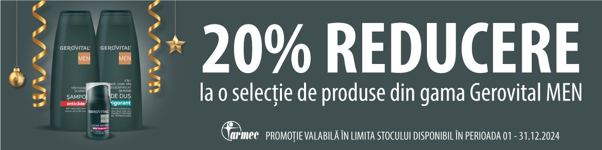 Gerovital Men 20% Reducere Decembrie