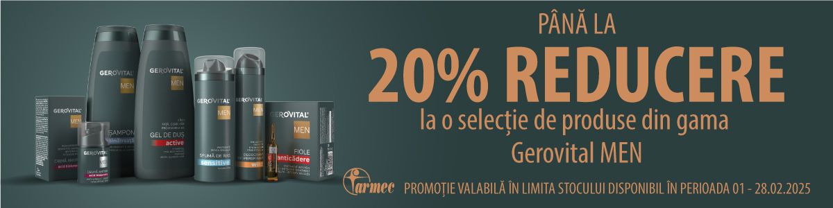 Gerovital Men 20% Reducere Februarie 