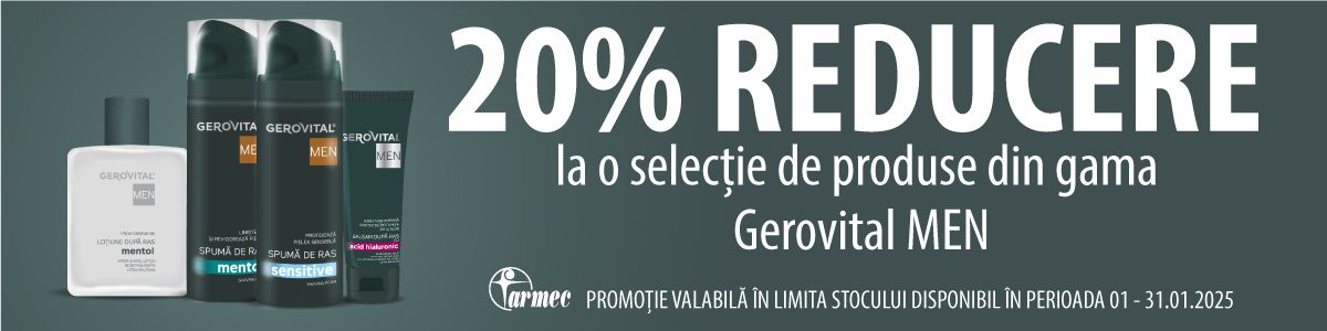 Gerovital Men 20% Reducere Ianuarie 