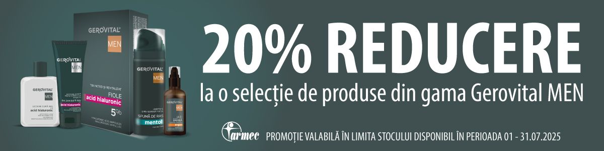 Gerovital Men 20% Reducere Iulie