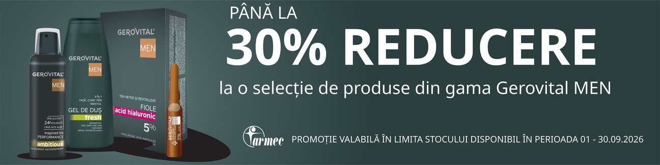 Gerovital Men Pana la 30% Reducere Septembrie