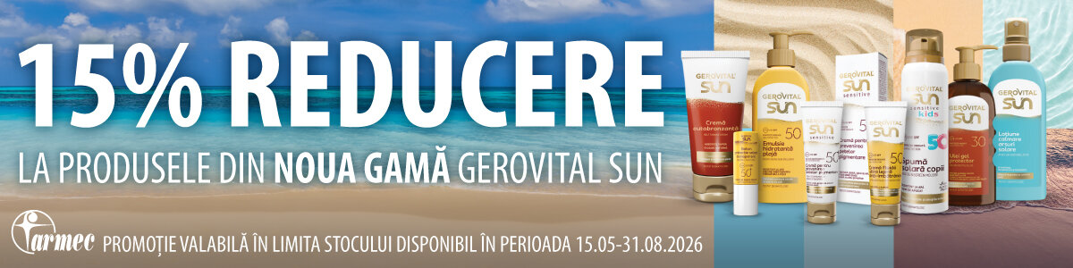 Gerovital Sun 15% Reducere Mai-Auguust