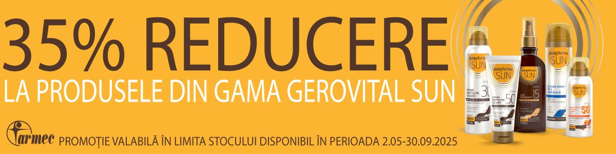 Gerovital Sun 35% Reducere Mai-Septembrie