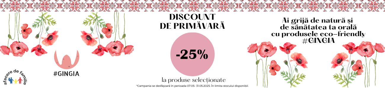Gingia 25% Reducere Mai