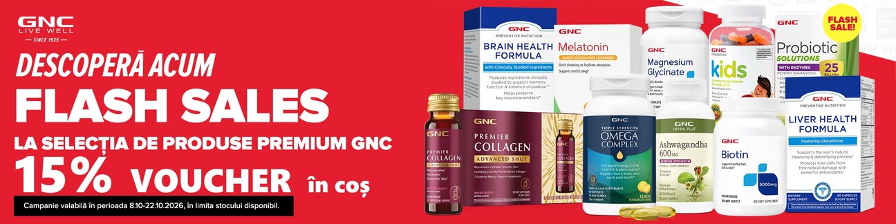 GNC 15% Vocuher in cos Octombrie