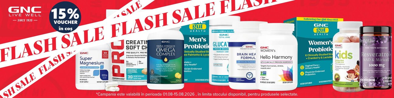 GNC 15% Voucher in cos August
