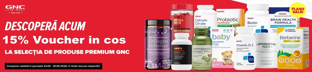 GNC 15% Voucher in cos Mai