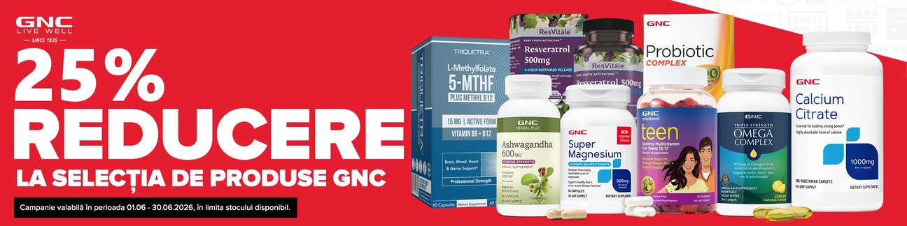 GNC 25% Reducere Iunie