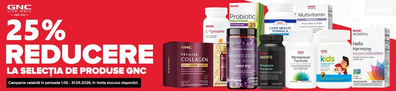 GNC 25% Reducere Mai