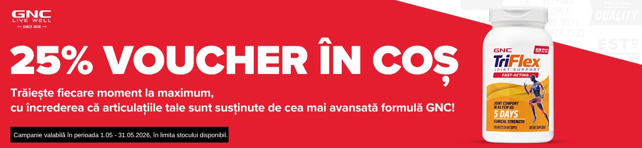 GNC 25% Voucher in cos Mai