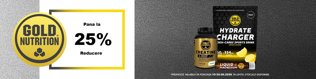 Gold Nutrition Pana la 25% Reducere Iunie