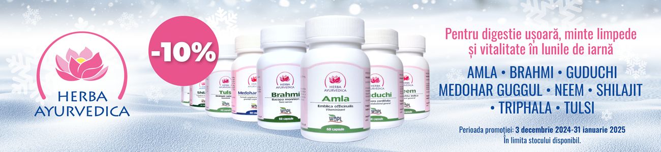 Herba Ayurvedica 10% Reducere Decembrie-Ianuarie