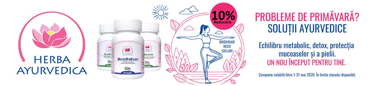 Herba Ayurvedica 10% Reducere Mai