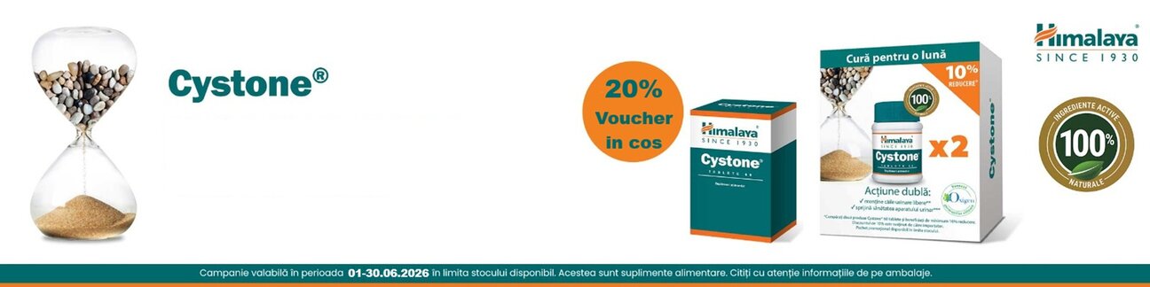 Himalaya Cystone 20% Voucher in cos Iunie