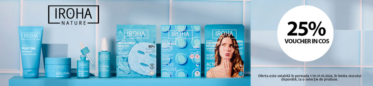 Iroha 25% Voucher in cos Octombrie