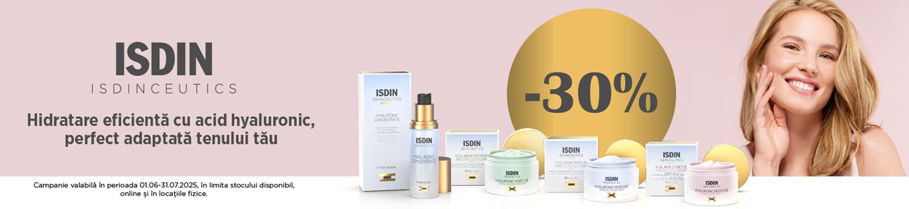 Isdin 30% Reducere Iunie-Iulie