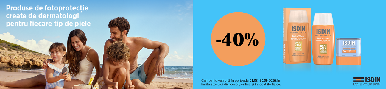 Isdin Sun 40% Reducere August-Septembrie