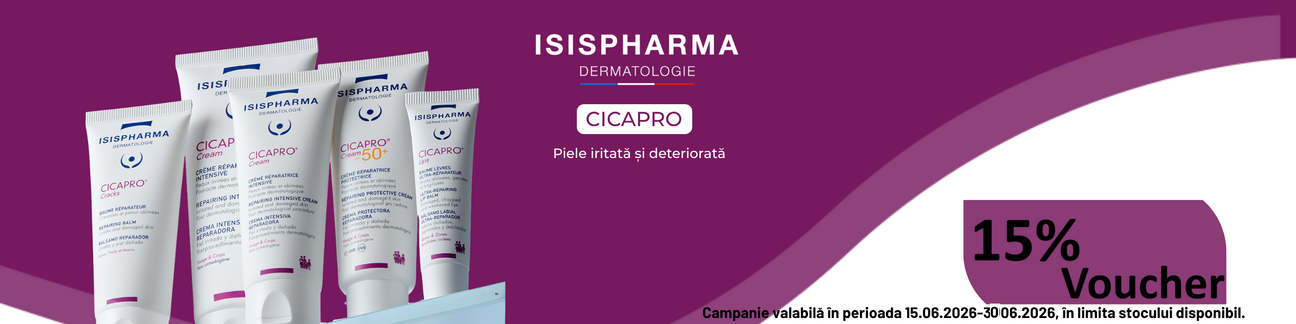 Isispharma Cicapro 15% Voucher aplicat in cos Iunie