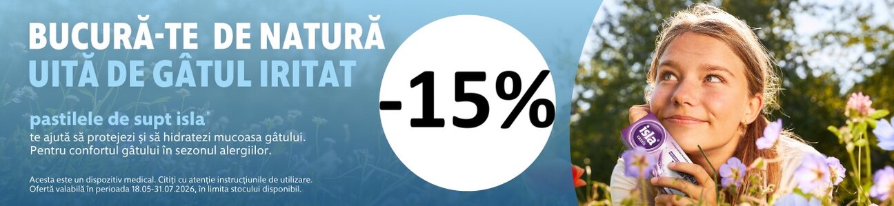 Isla 15% Reducere Mai-Iulie