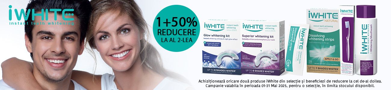 iWhite 1+50% Reducere la al doilea Mai
