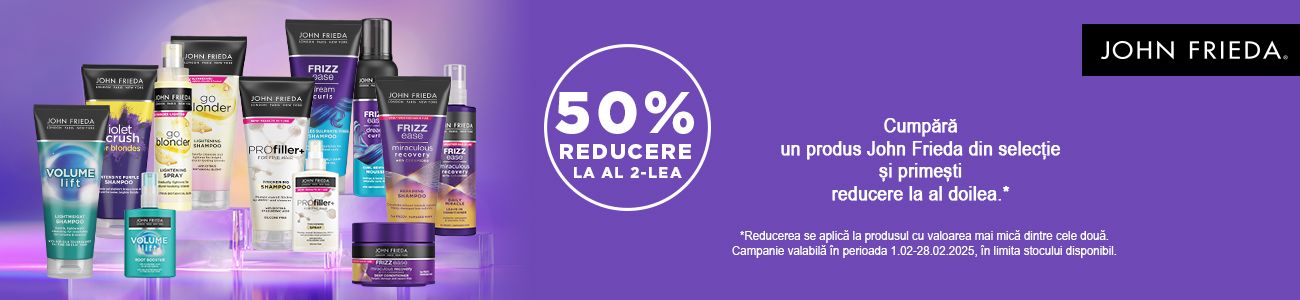 John Frieda 1+50% Reducere la al 2-lea Februarie