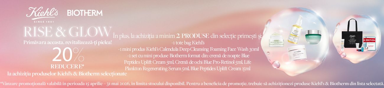 Kiehl's & Biotherm cross-promo Aprilie-Mai