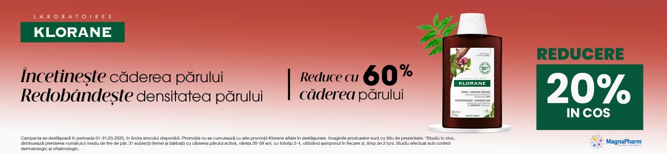 Klorane 20% Reducere in cos Martie