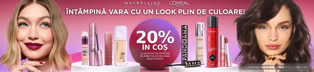 L'Oreal + Maybelline 20% Voucher in cos Mai