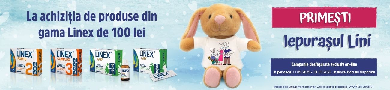 Linex produs bonus Iepure Ziua Copilului Exclusiv Online