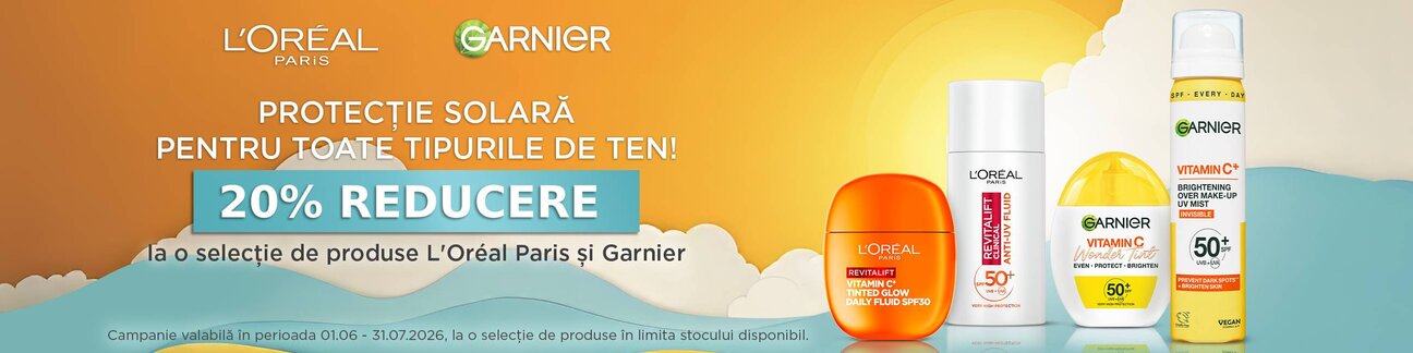 Loreal Garnier 20% Reducere Iunie-Iulie