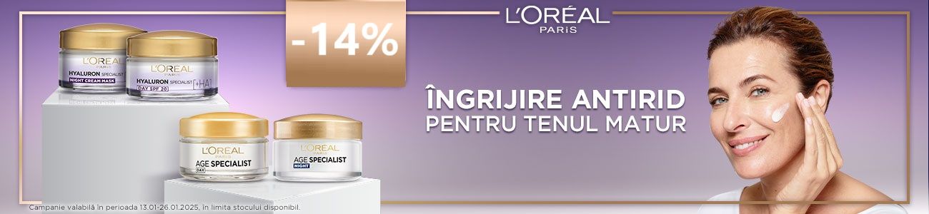 Loreal Skincare 14% Reducere Ianuarie