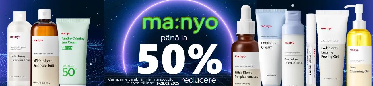 Manyo Pana la 50% Reducere Zorii Reducerilor