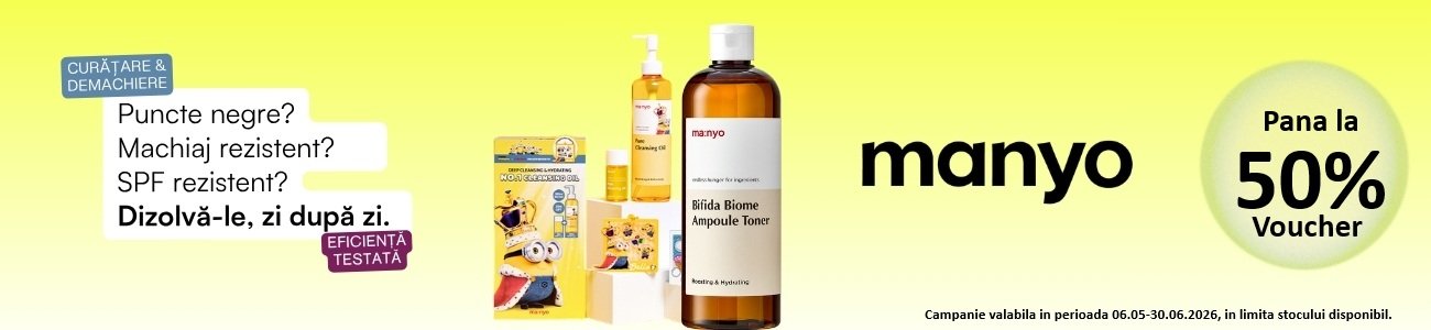 Manyo Pana la 50% Voucher aplicat in cos Mai-Iunie