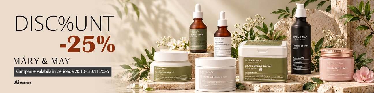 Mary And May 25% Reducere Octombrie-Noiembrie