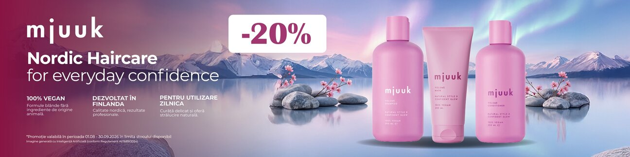 Mjuuk 20% Reducere August-Septembrie