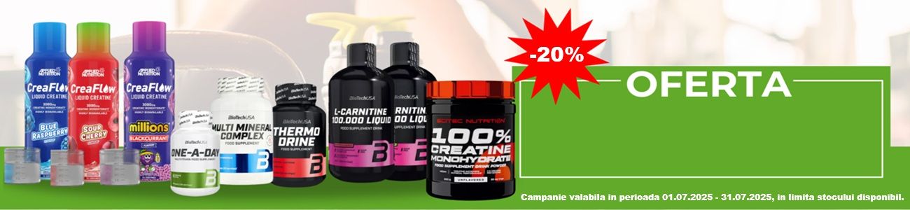 Muscle Shop 20% Reducere Iulie