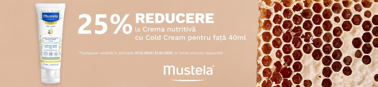 Mustela 25% Reducere Decembrie-Ianuarie