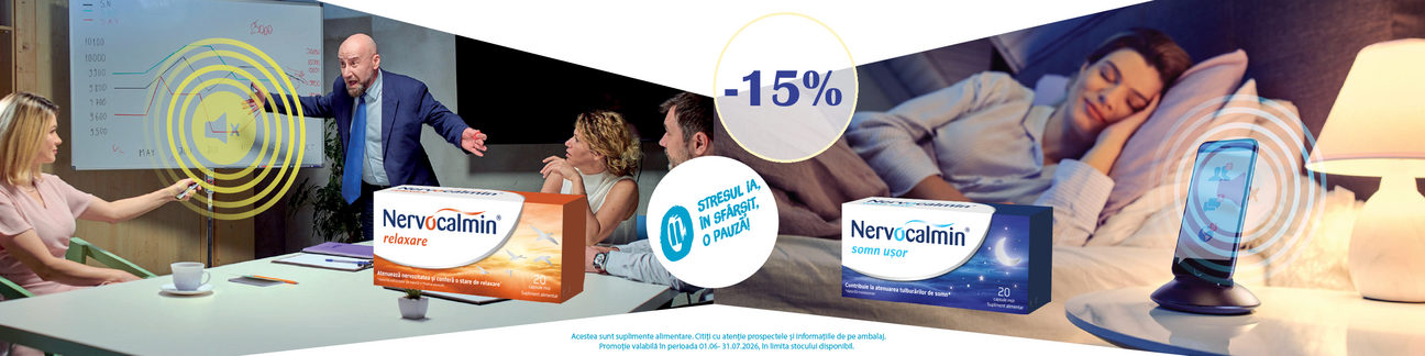 Nervocalmin 15% Reducere Iunie-Iulie
