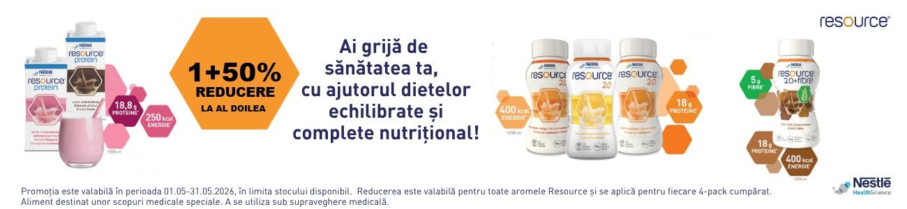Nestle Resource 1+50% Reducere la al doilea Mai