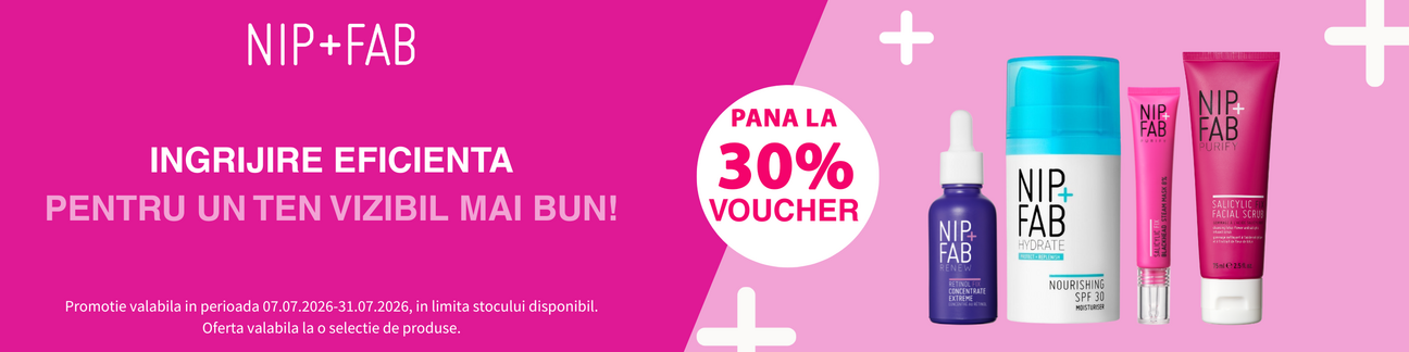 NIP+FAB Pana la 30% Voucher in cos Iulie