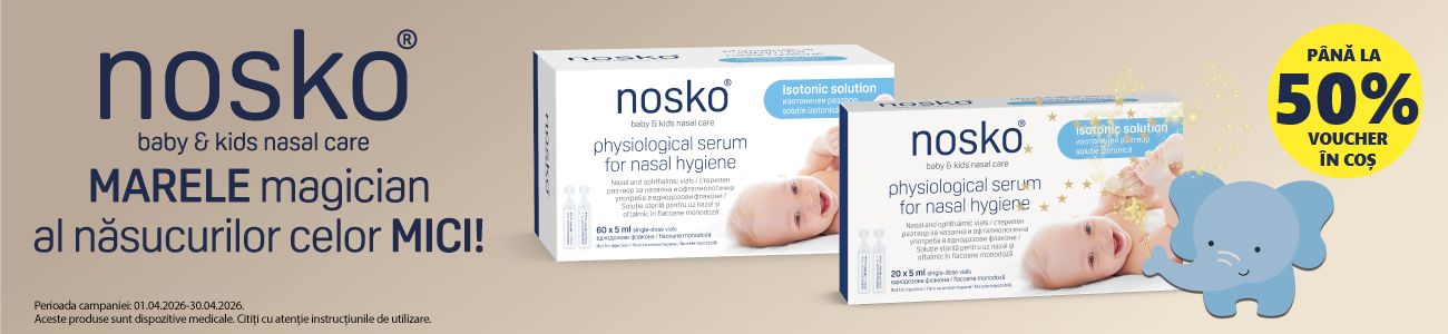 Nosko Pana la 50% Voucher in cos Aprilie