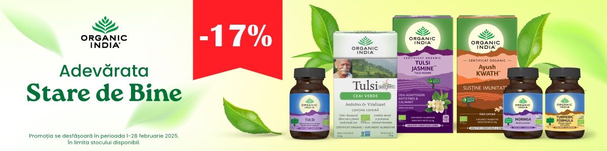 Organic India 17% Reducere Februarie