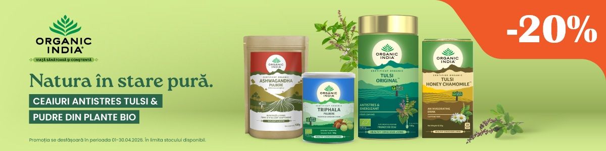 Organic India 20% Reducere Aprilie