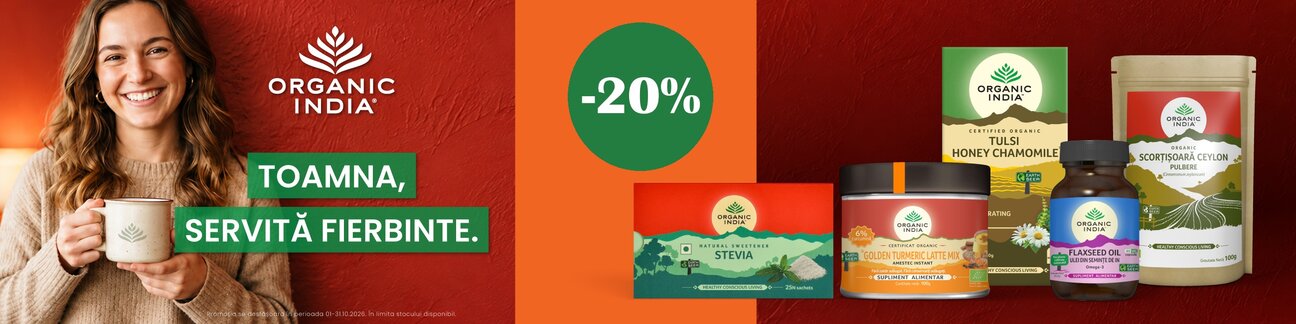 Organic India 20% Reducere Octombrie