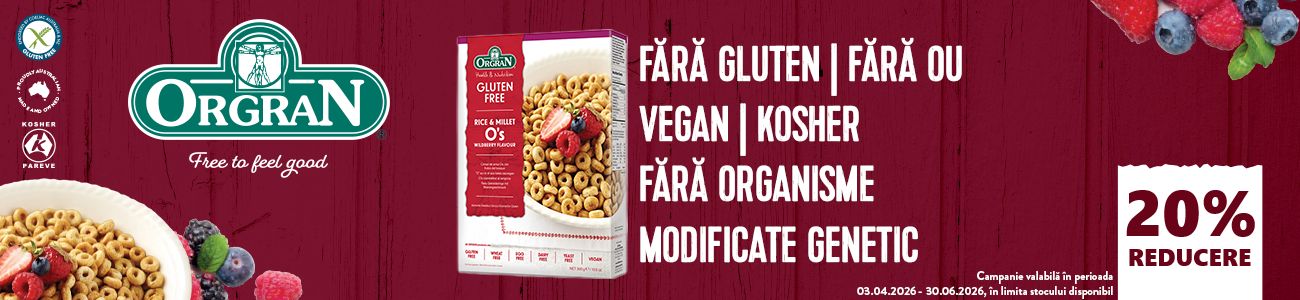 Orgran 20% Reducere Aprilie-Iunie