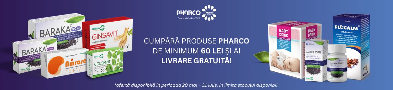 Pharco Transport Gratuit Mai-Iulie
