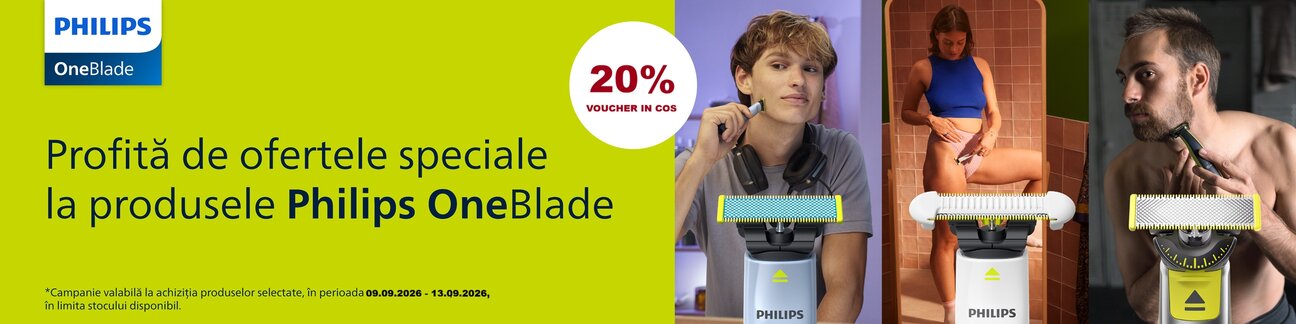 Philips One Blade 20% Voucher in cos Septembrie