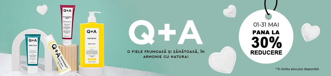 Q+A Pana la 30% Reducere Mai