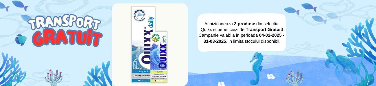 Quixx Transport Gratuit Februarie-Martie