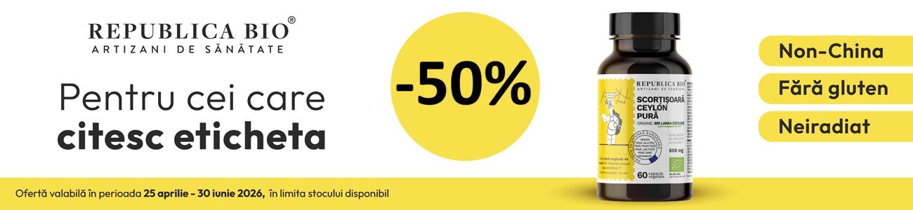 Republica Bio 50% Reducere Aprilie-Iunie